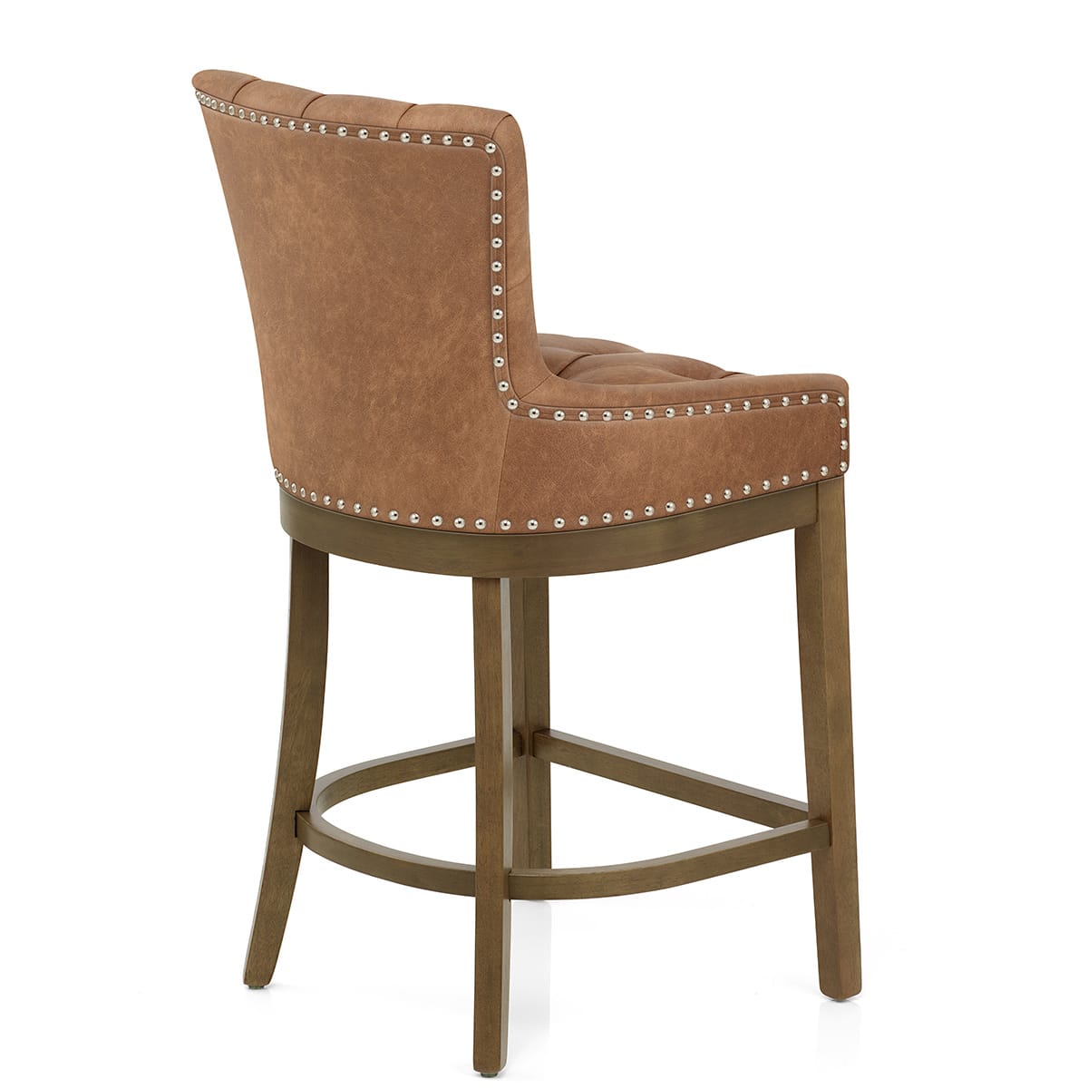 Barhocker Kunstleder Holz - Knightsbridge Braun