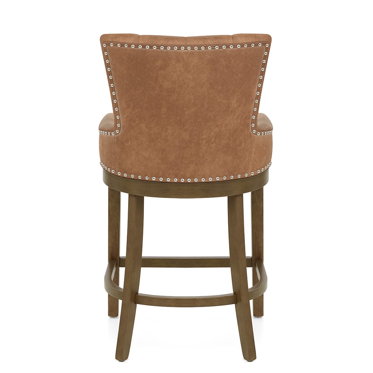 Barhocker Kunstleder Holz - Knightsbridge Braun