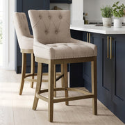 Stoffbarhocker - Knightsbridge Braungrau