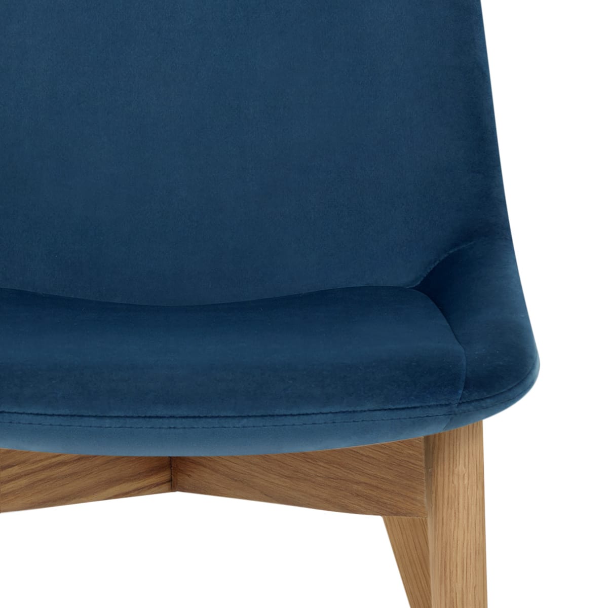 Sedia Velluto Quercia - Kobe Blu