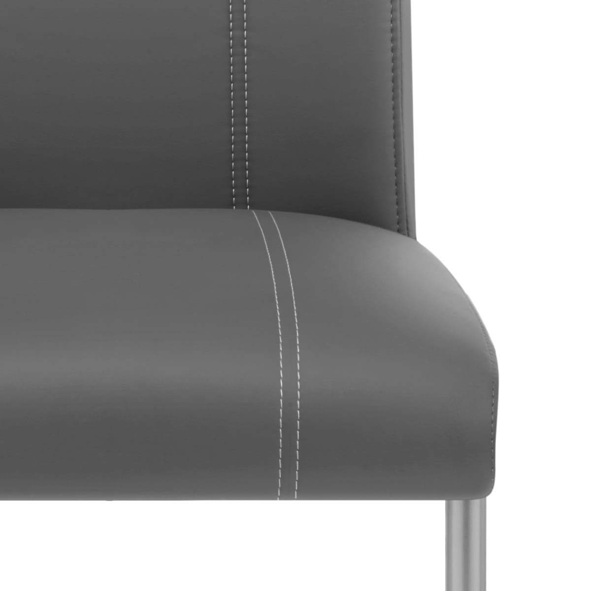 Kunstleder Stuhl - Lancaster Grau