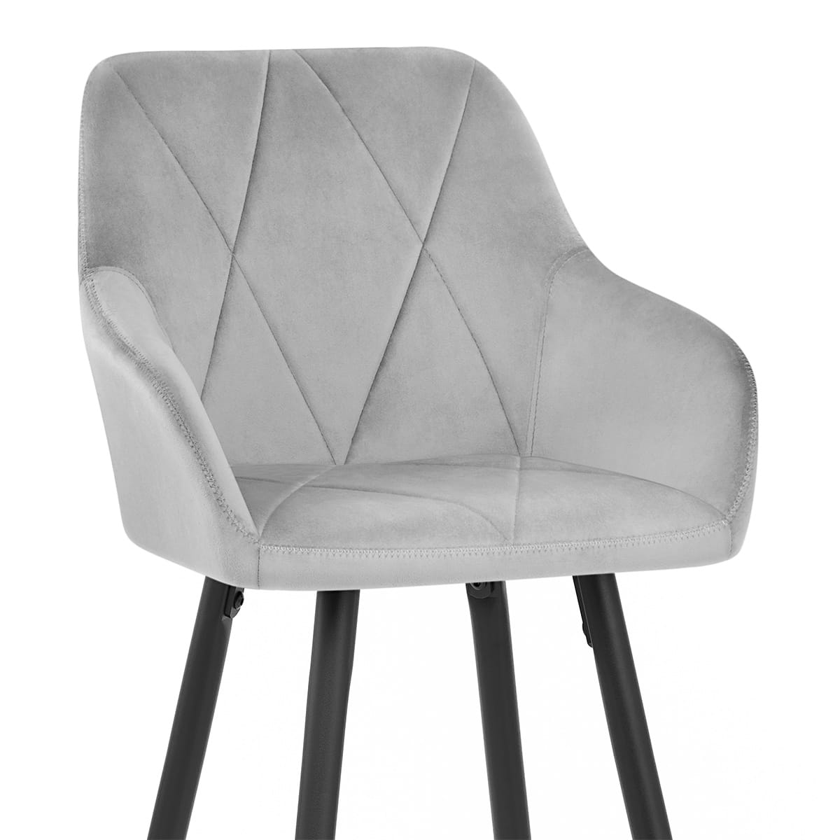 Samt Barhocker - Lanson Grau