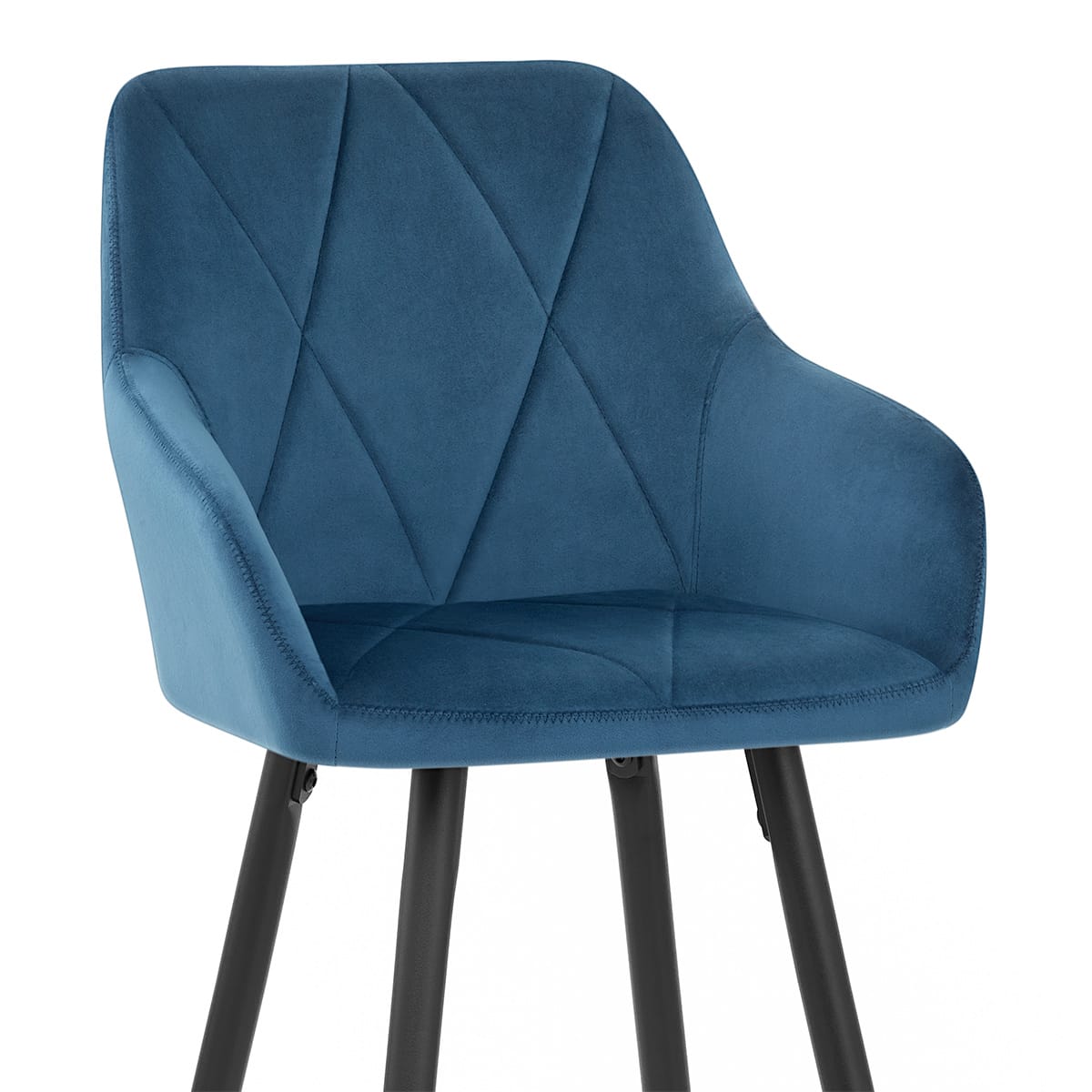 Sgabello Velluto - Lanson Blu Scuro