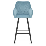 Samt Barhocker - Lanson Blau