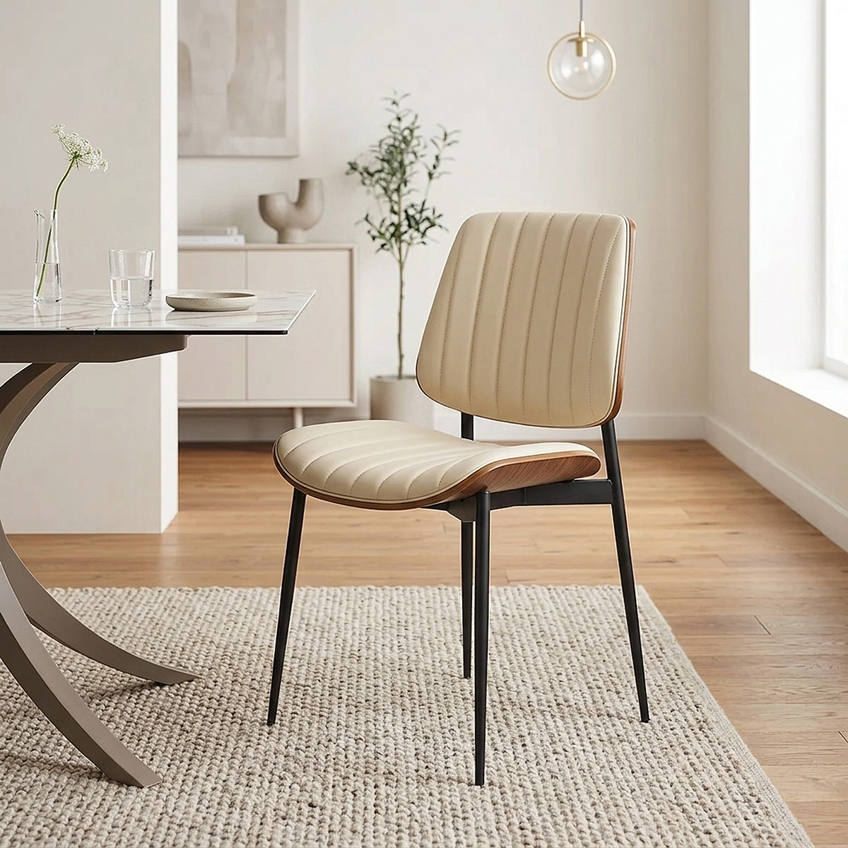 Esszimmerstuhl Kunstleder - Lara Beige