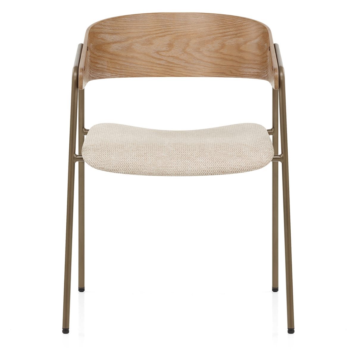 Esszimmerstuhl Stoff Eiche - Lauren Beige