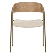 Esszimmerstuhl Stoff Eiche - Lauren Beige