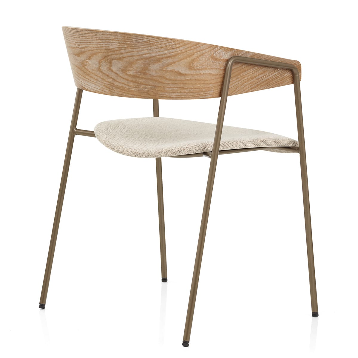 Esszimmerstuhl Stoff Eiche - Lauren Beige