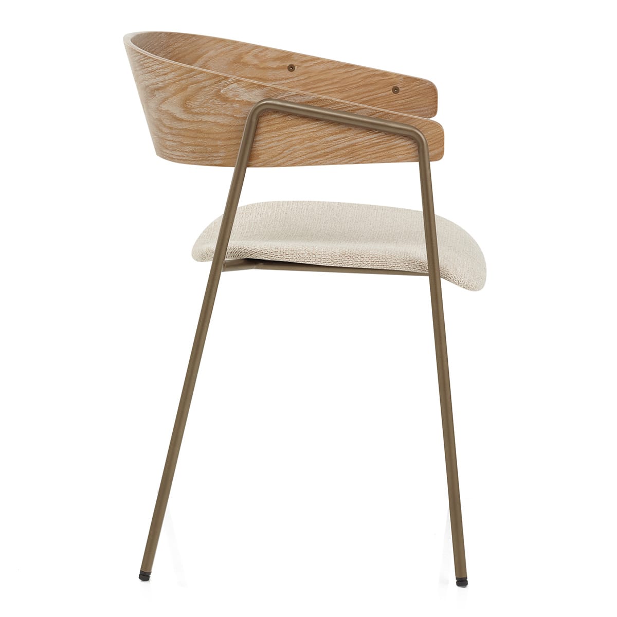 Esszimmerstuhl Stoff Eiche - Lauren Beige