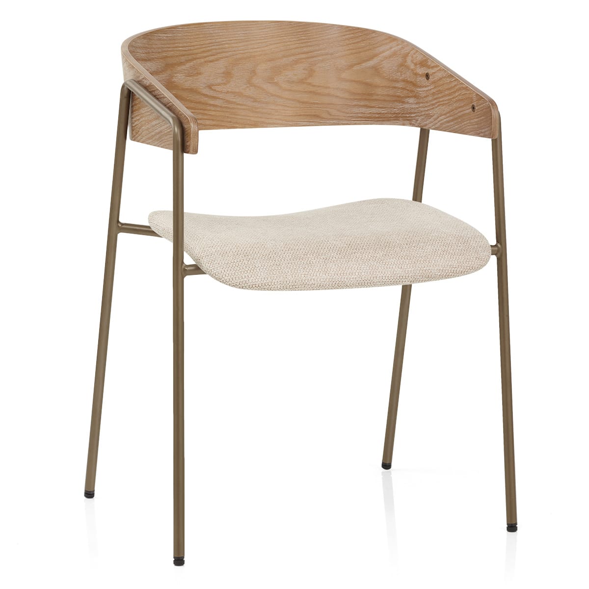 Esszimmerstuhl Stoff Eiche - Lauren Beige