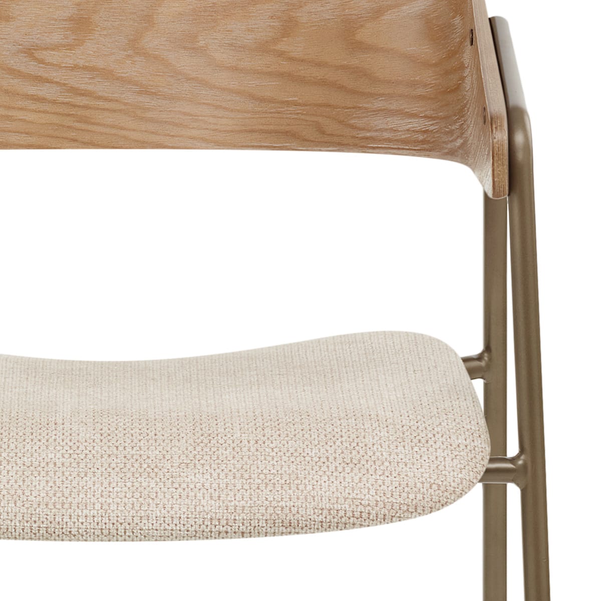 Esszimmerstuhl Stoff Eiche - Lauren Beige