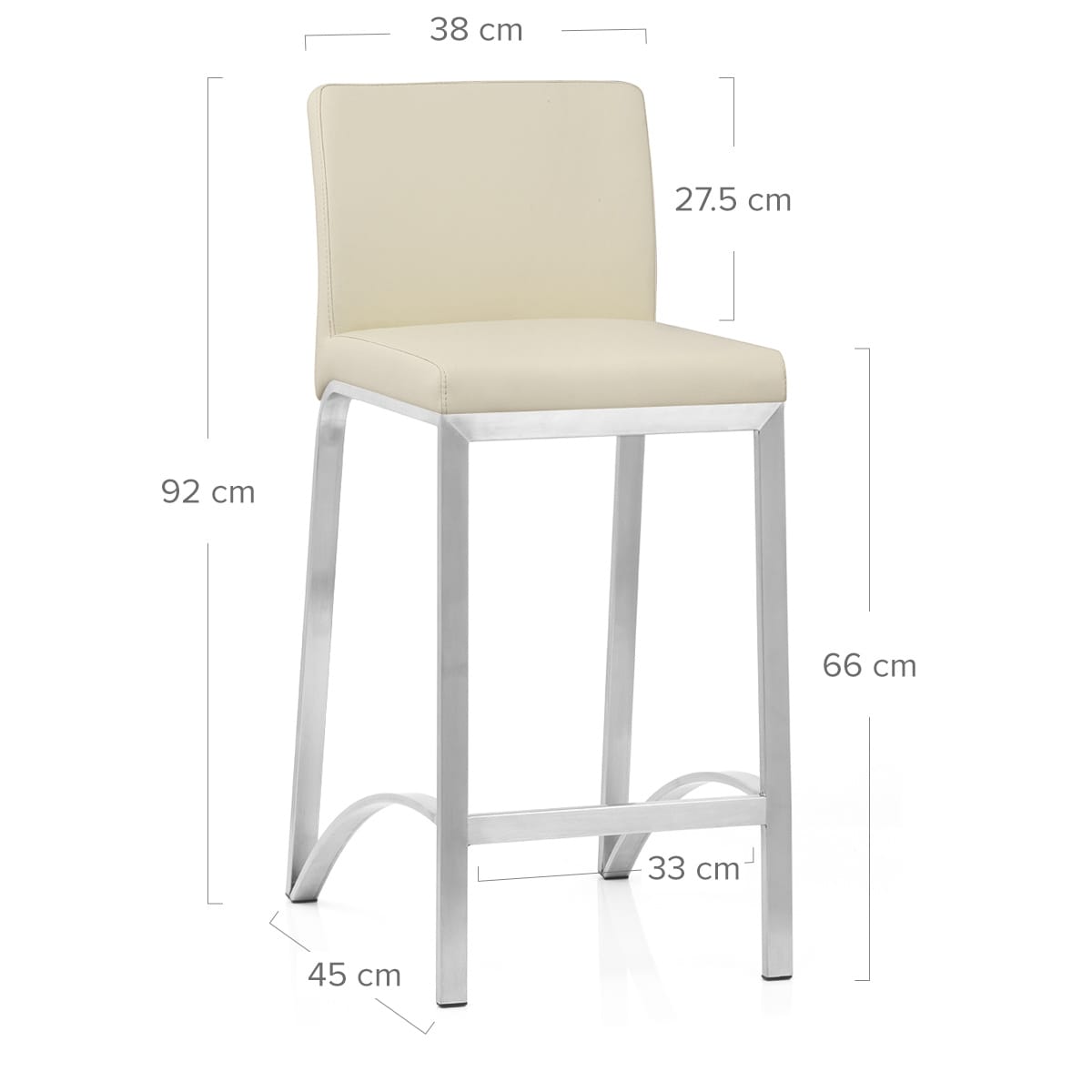 Kunstleder Barhocker Gebürstet - Leah Beige