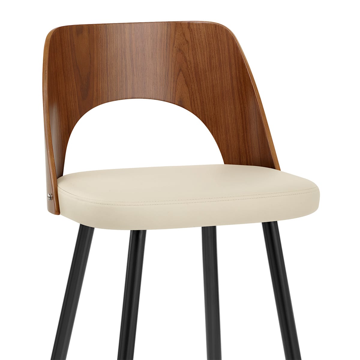 Sgabello Ecopelle Noce - Leo Crema