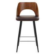 Sgabello Ecopelle Noce - Leo Marrone