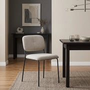 Stoff Esszimmerstuhl Stapelbar - Lila Beige