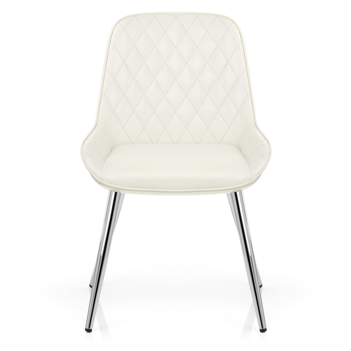 Kunstleder Esszimmerstuhl Antik Chrom - Lincoln Beige