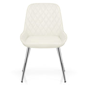 Kunstleder Esszimmerstuhl Antik Chrom - Lincoln Beige