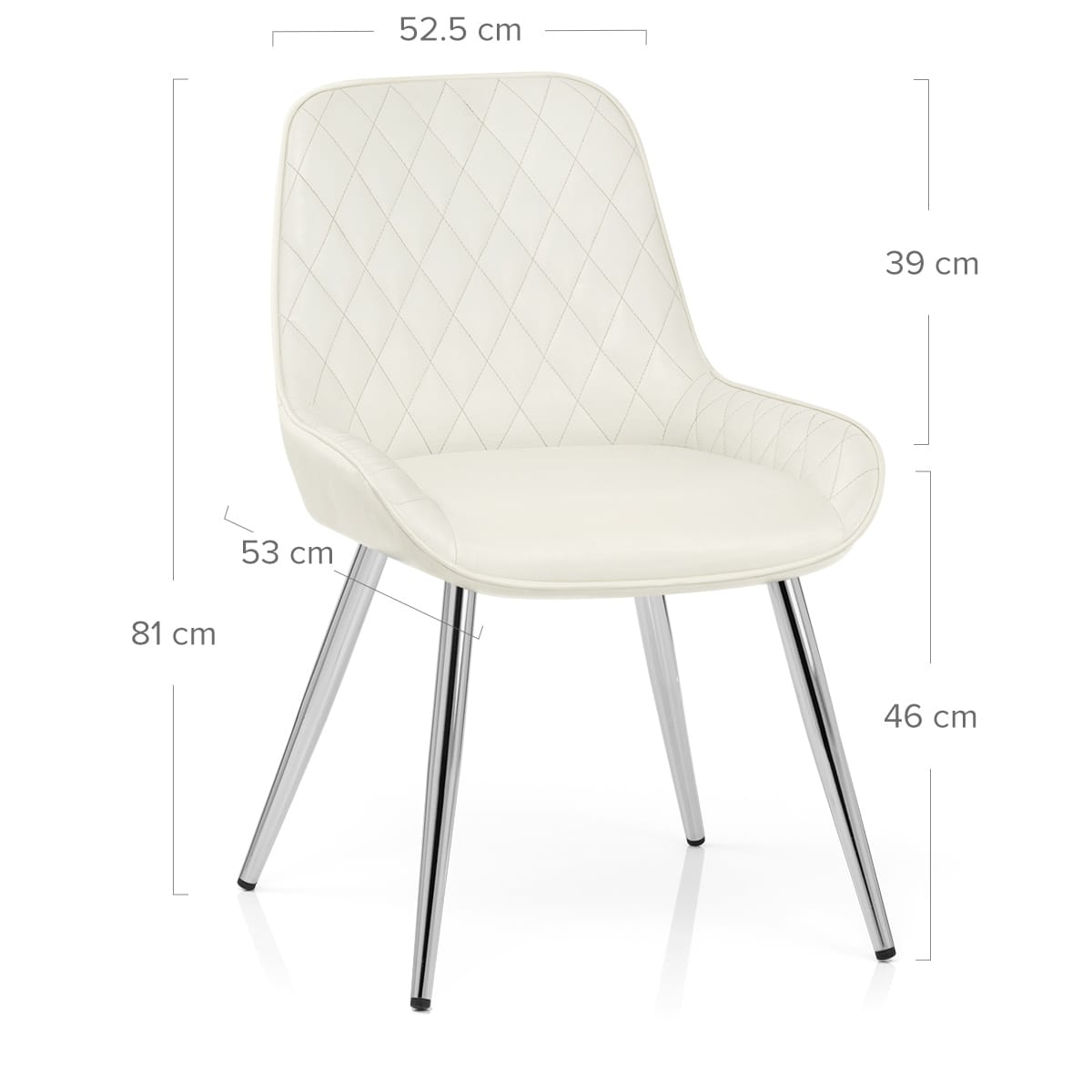 Kunstleder Esszimmerstuhl Antik Chrom - Lincoln Beige