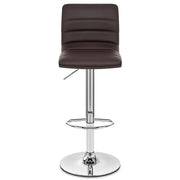 Sgabello Ecopelle Cromato - Linear Marrone