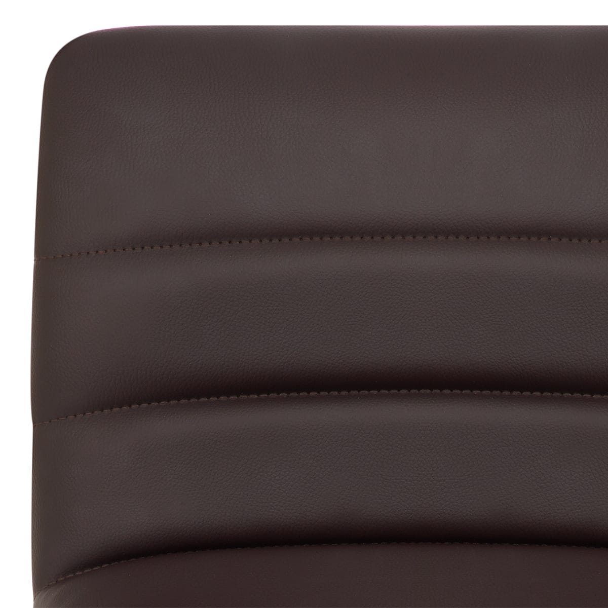 Sgabello Ecopelle Cromato - Linear Marrone