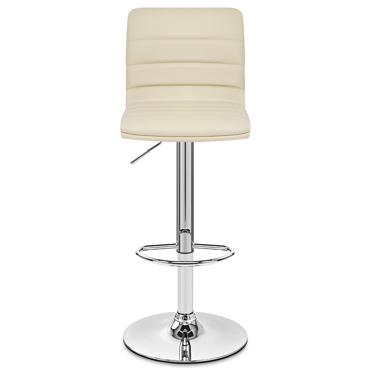 Sgabello Ecopelle Cromato - Linear Crema