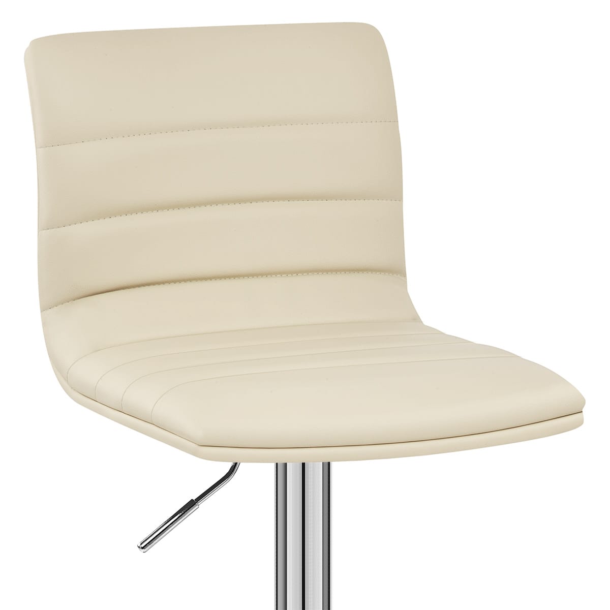 Sgabello Ecopelle Cromato - Linear Crema