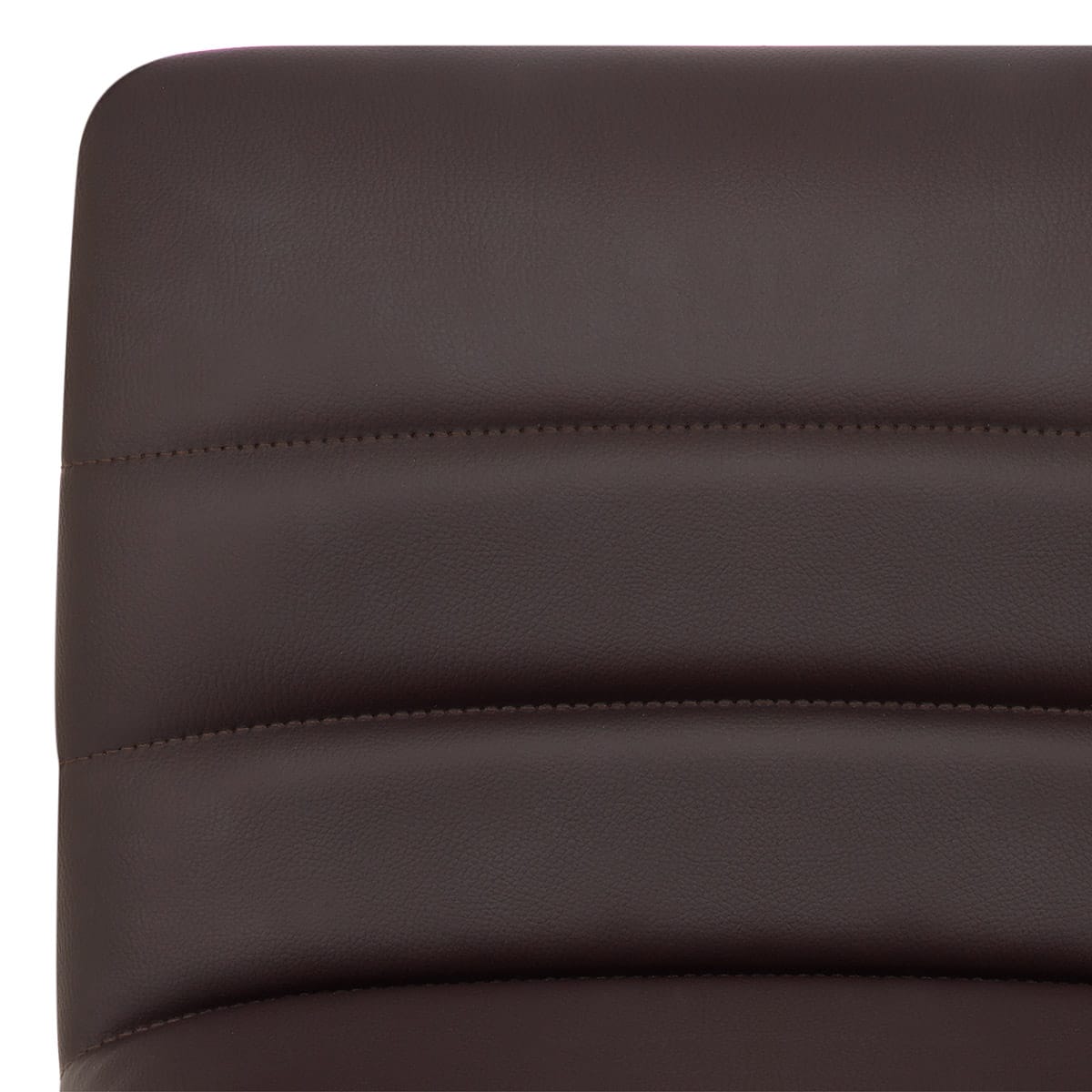 Sgabello Ecopelle Cromo Satinato - Linear Marrone