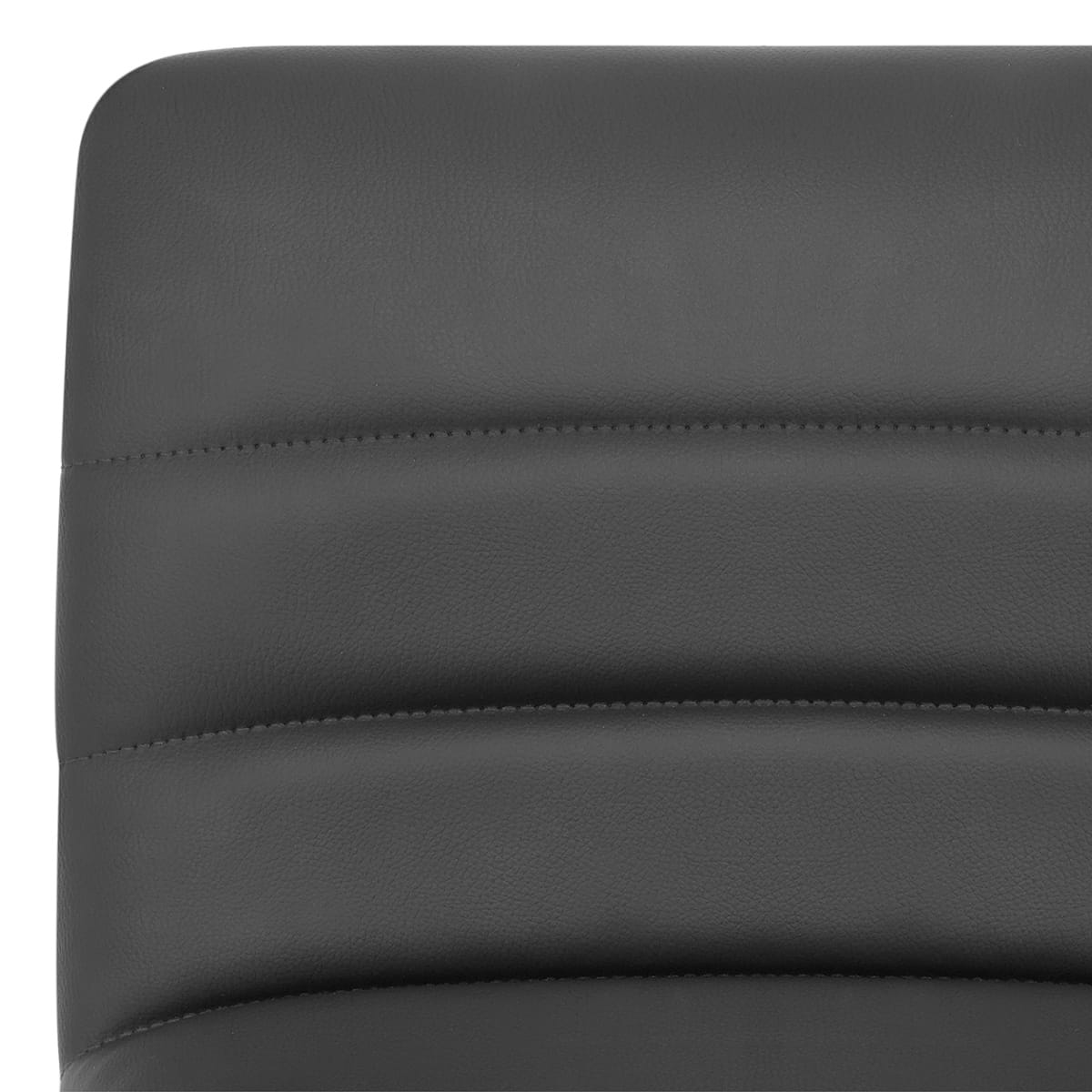 Sgabello Ecopelle Cromo Satinato - Linear Grigio