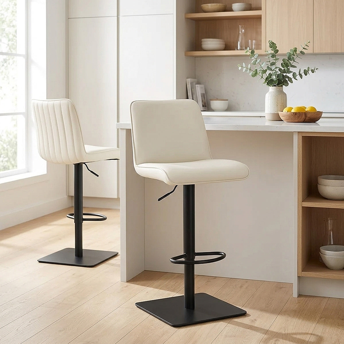 Barhocker Echtleder - Lola Beige