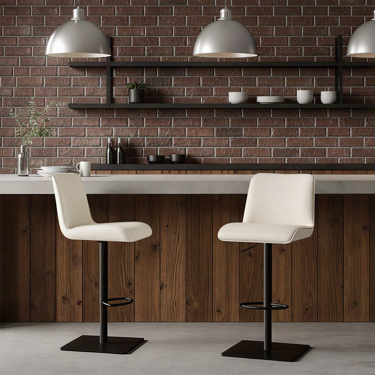 Barhocker Echtleder - Lola Beige