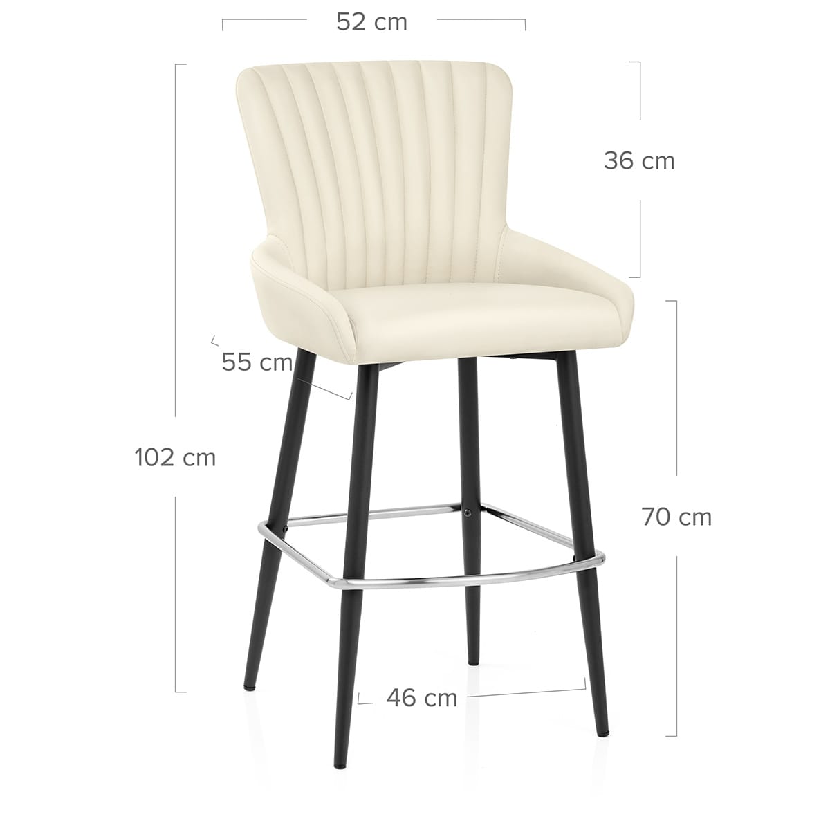 Barhocker Kunstleder - Lucia Beige