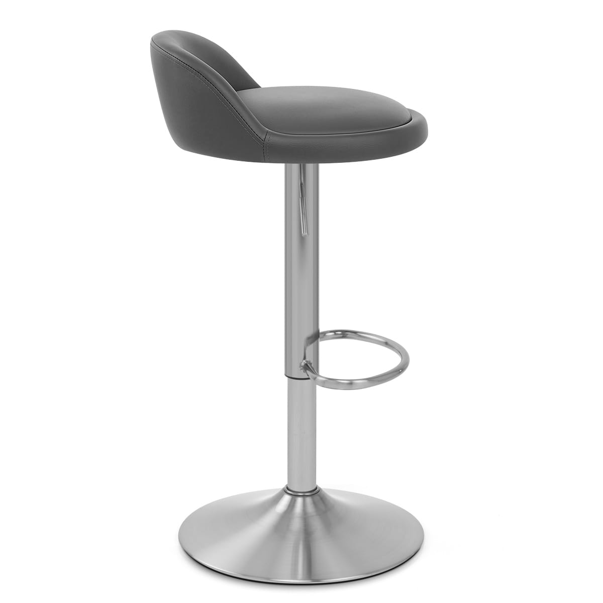 Sgabello Ecopelle Satinato - Lulu Grigio