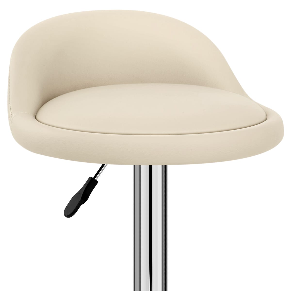 Sgabello Pelle Cromato - Lulu Crema