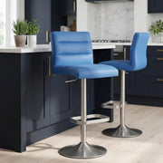 Kunstleder Barhocker Gebürstet - Lush Blau