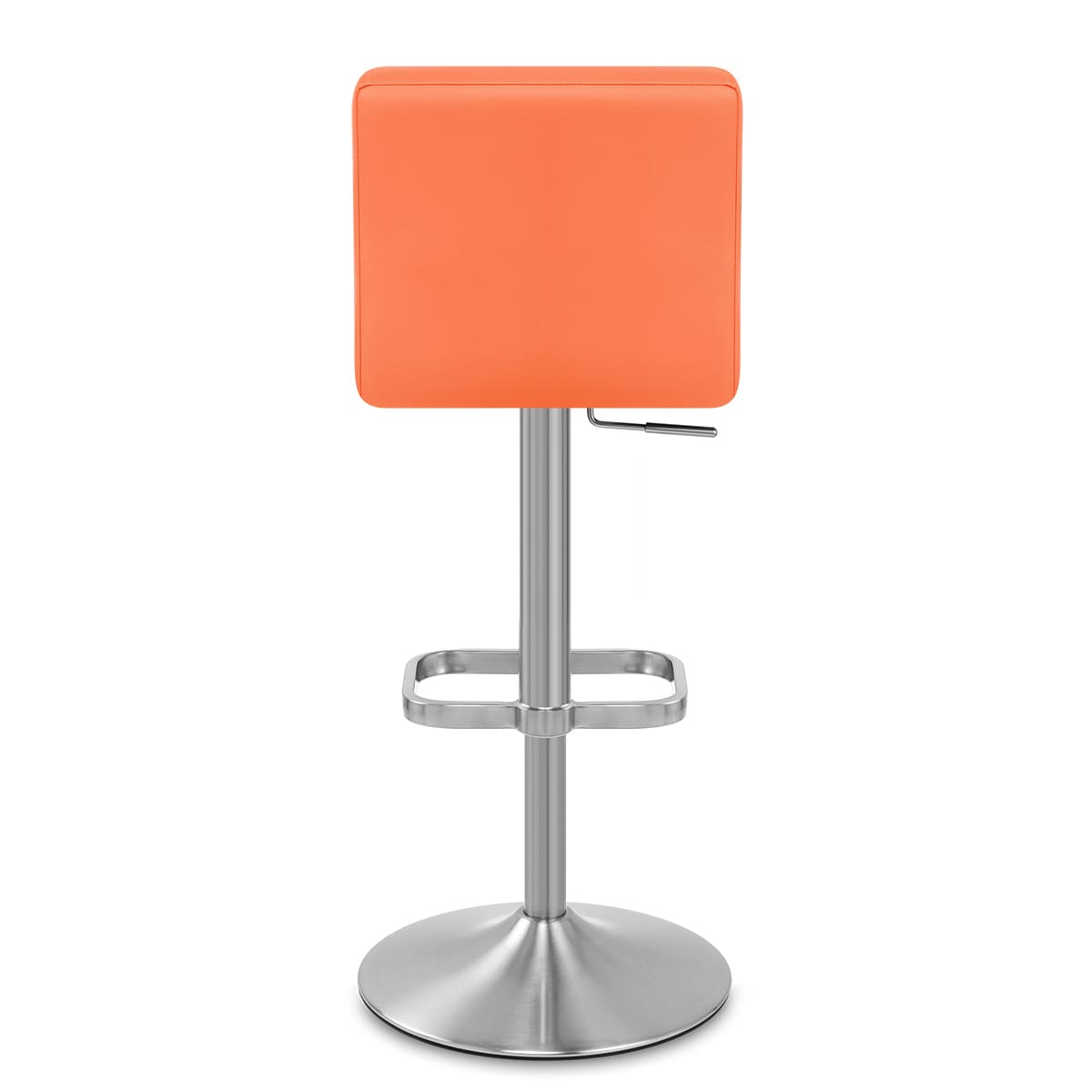 Sgabello Ecopelle Cromo Satinato - Lush Arancione