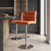 Kunstleder Barhocker Gebürstet - Lush Orange