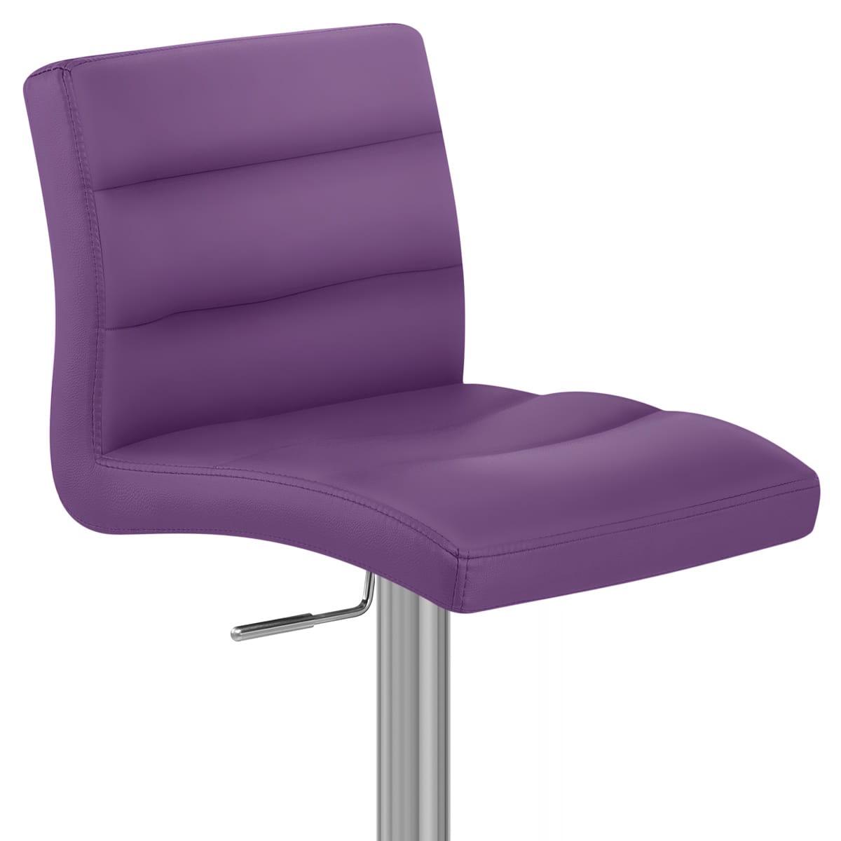 Sgabello Ecopelle Cromo Satinato - Lush Viola