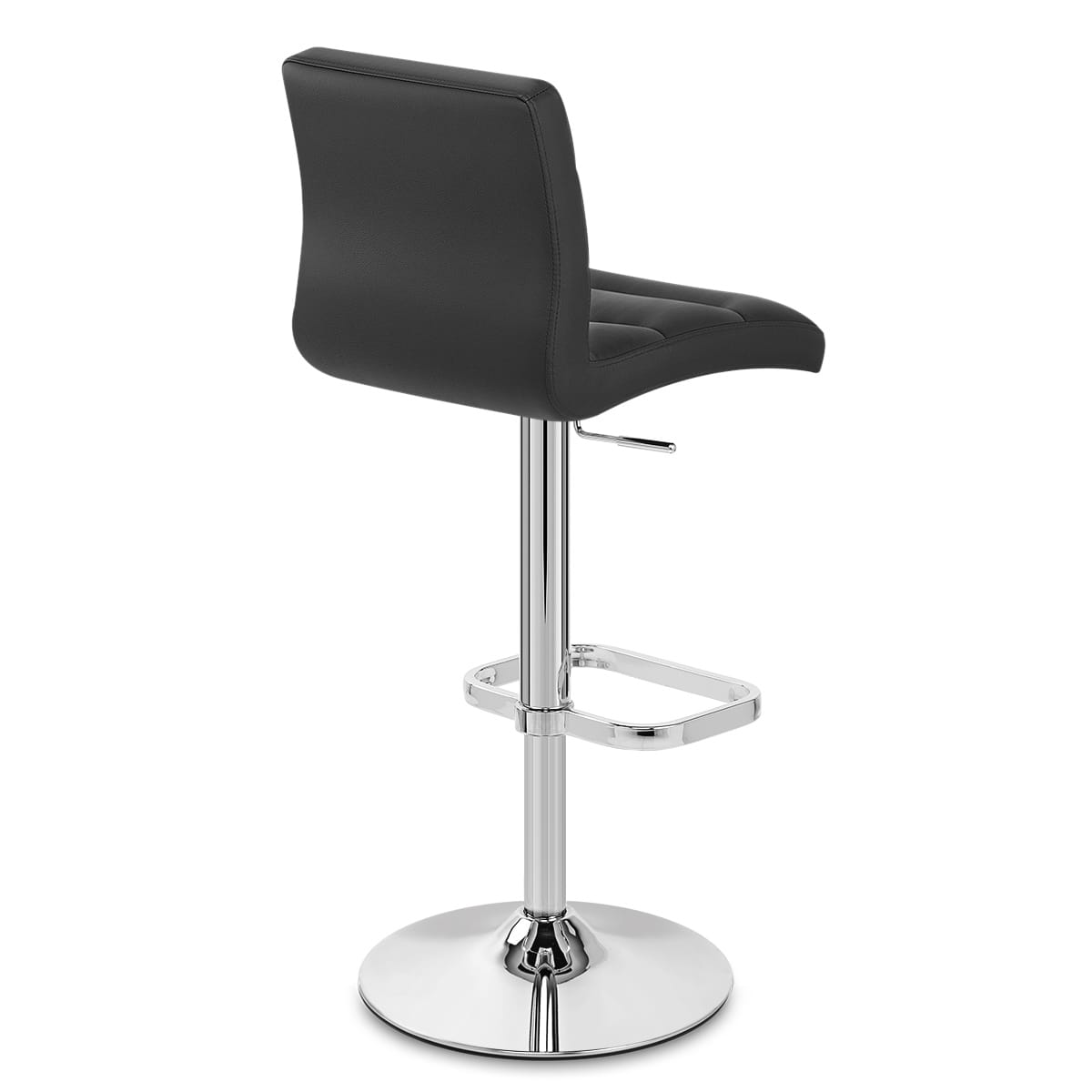 Kunstleder Barhocker Chrom - Lush Schwarz