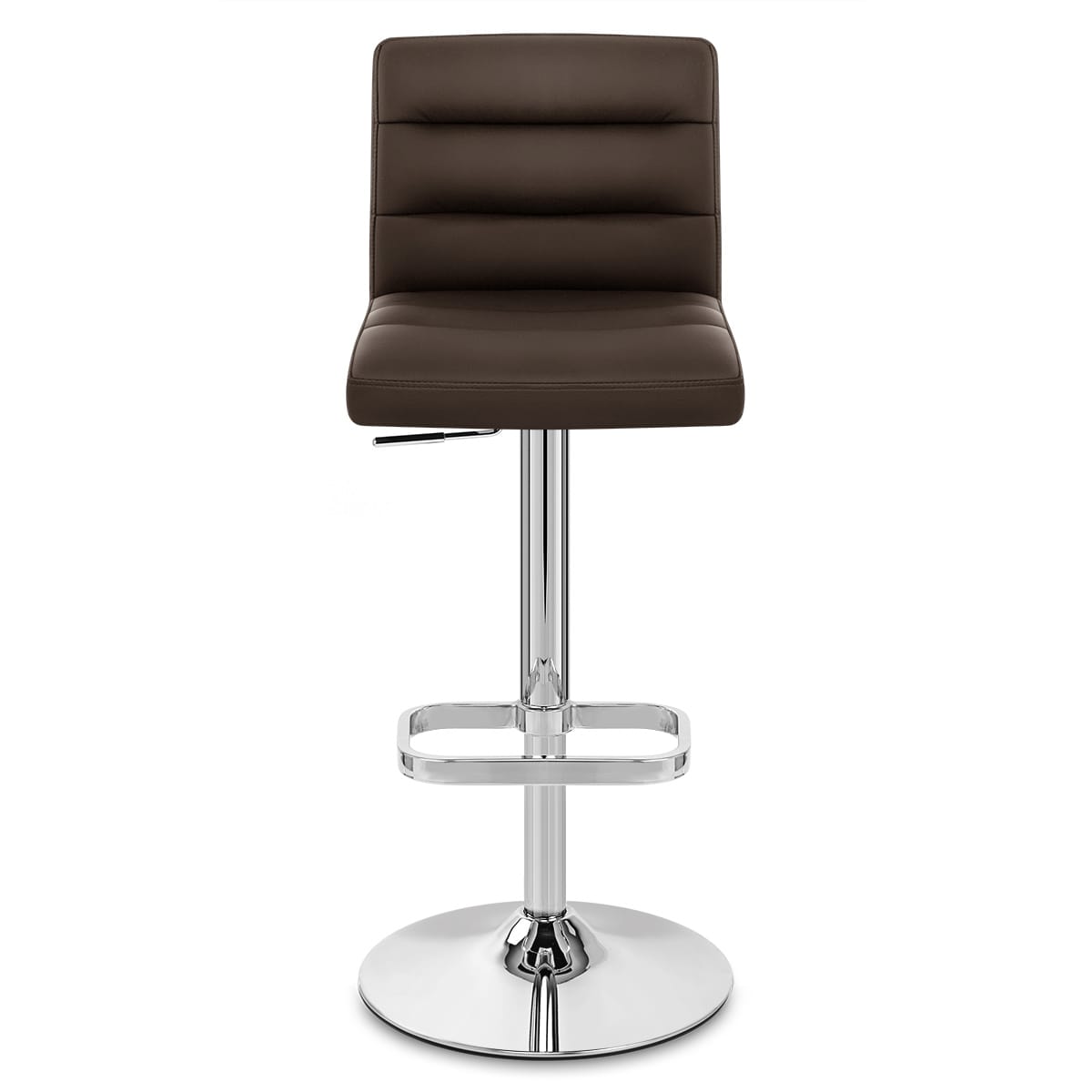 Sgabello Ecopelle Cromato - Lush Marrone
