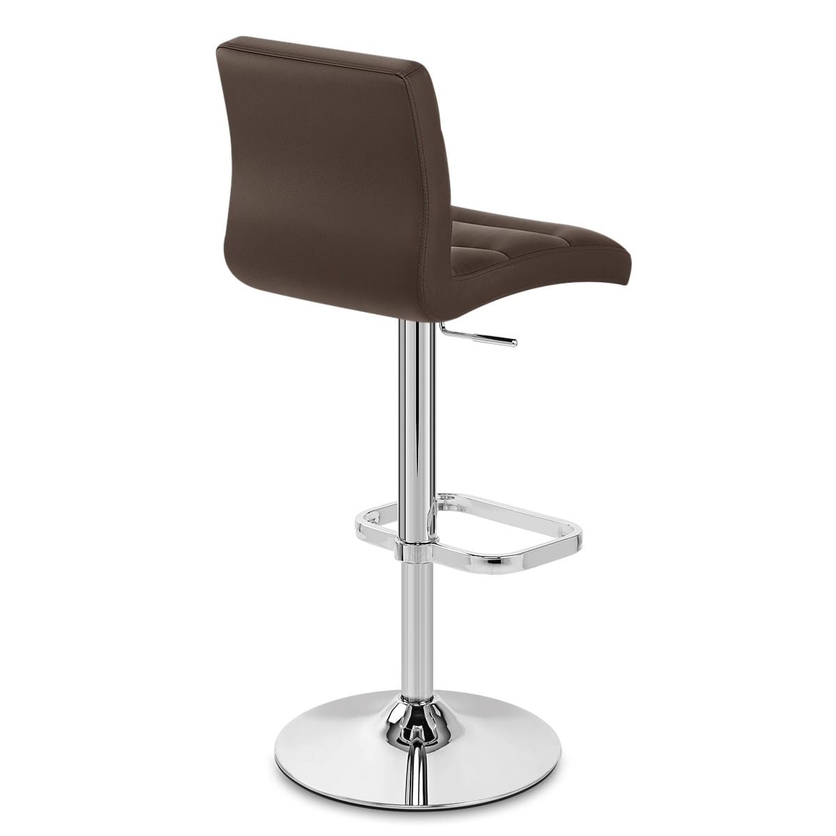 Sgabello Ecopelle Cromato - Lush Marrone