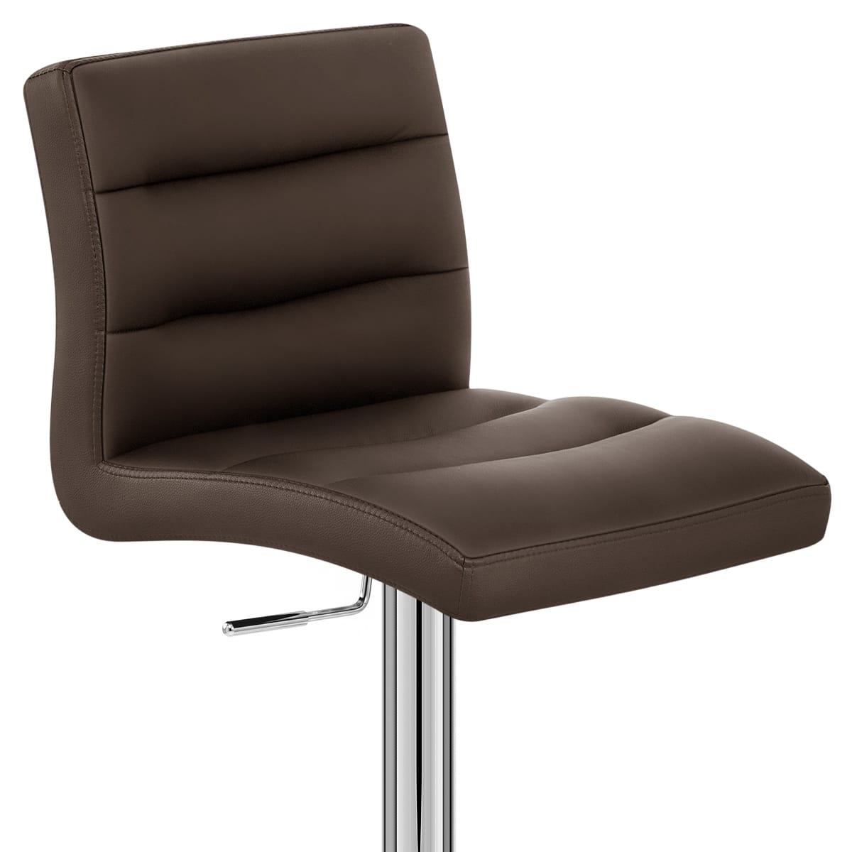 Sgabello Ecopelle Cromato - Lush Marrone