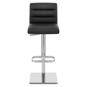 Echtleder Barhocker Chrom - Lush Schwarz