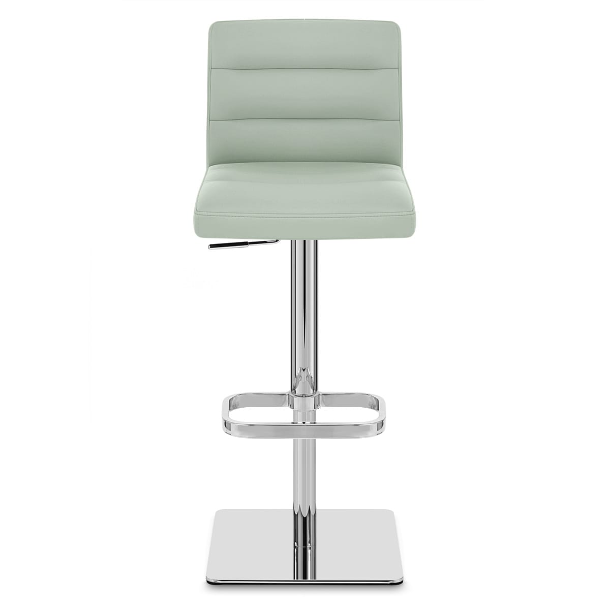 Echtleder Barhocker Chrom - Lush Grün