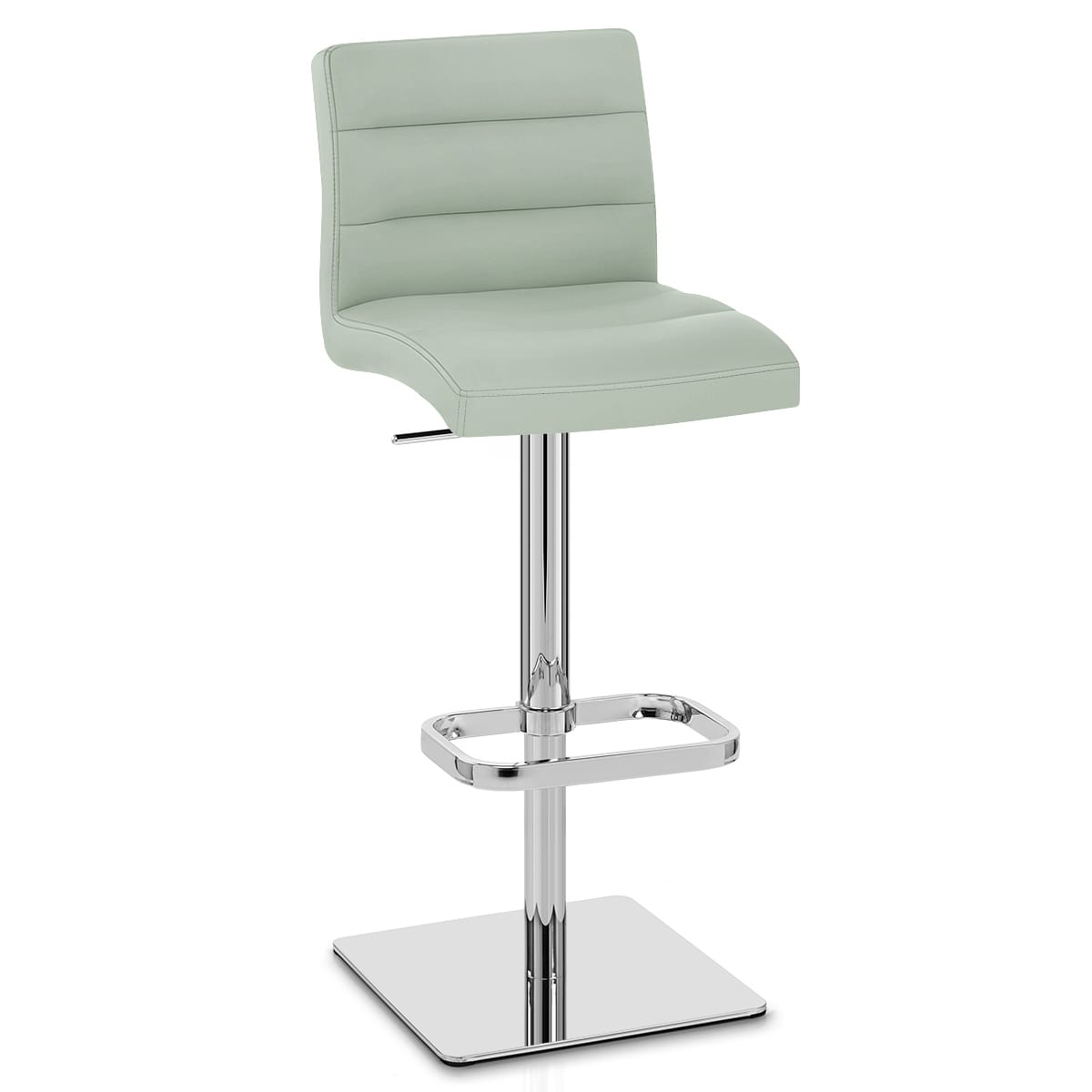 Sgabello Pelle Cromato - Lush Verde