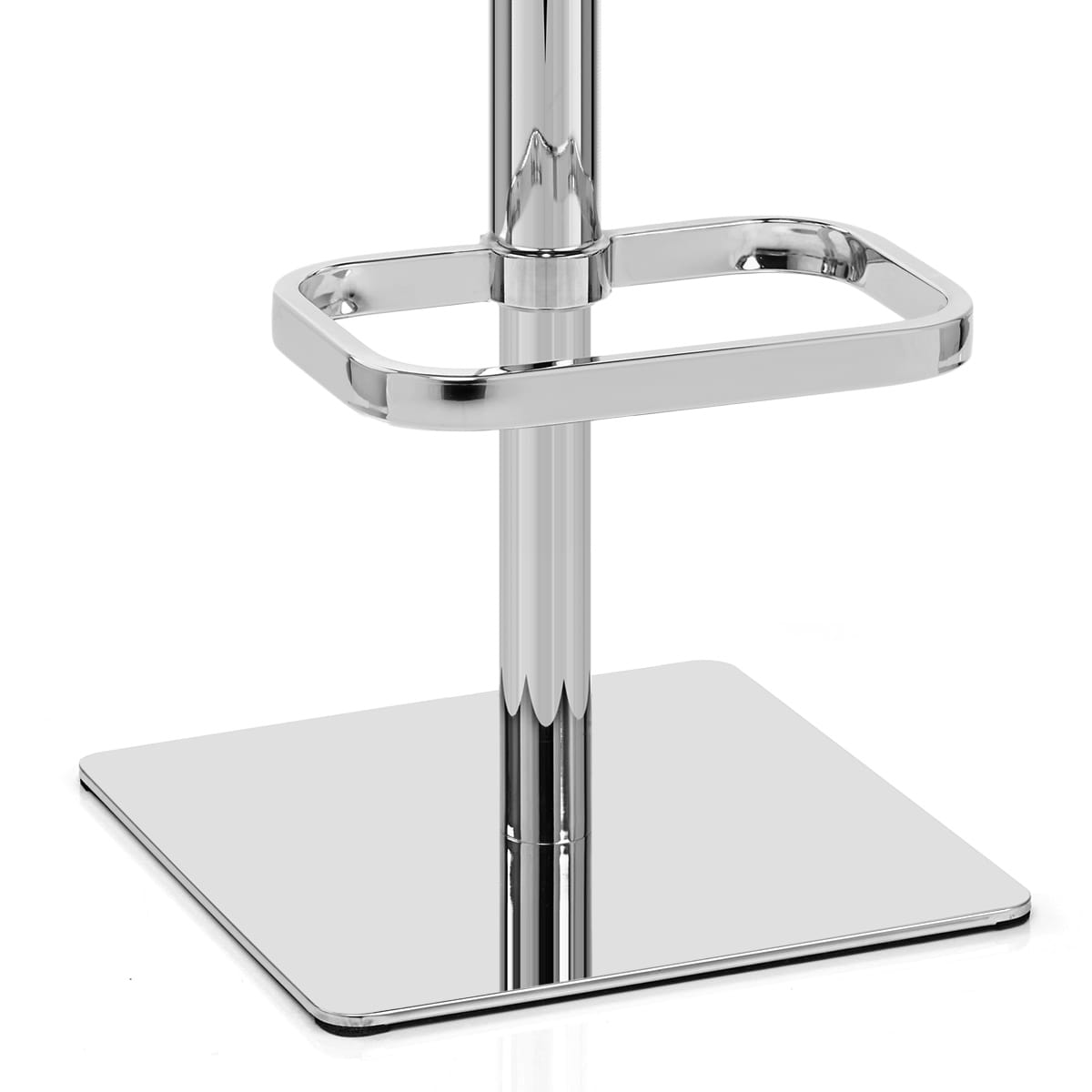 Echtleder Barhocker Chrom - Lush Grau
