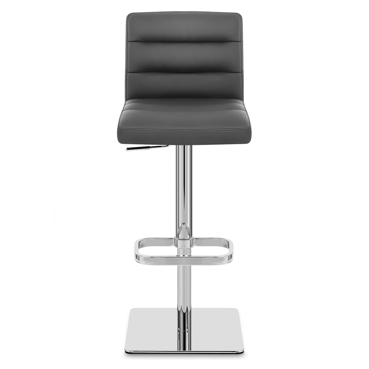 Echtleder Barhocker Chrom - Lush Grau