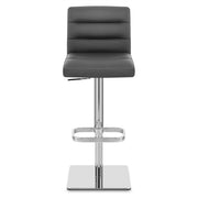 Echtleder Barhocker Chrom - Lush Grau