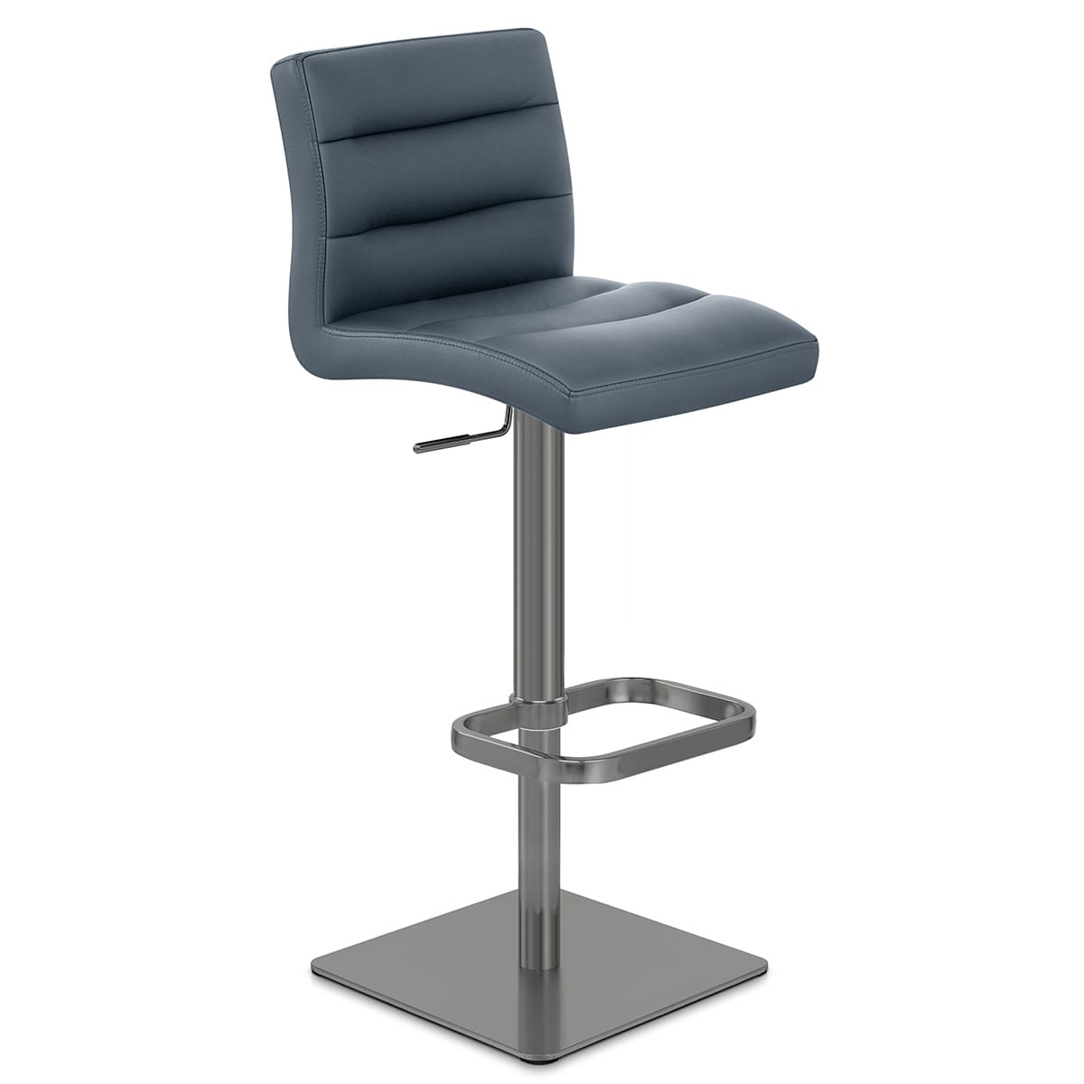 Sgabello Vera Pelle Graffite - Lush Blu