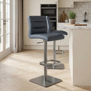 Sgabello Vera Pelle Graffite - Lush Blu