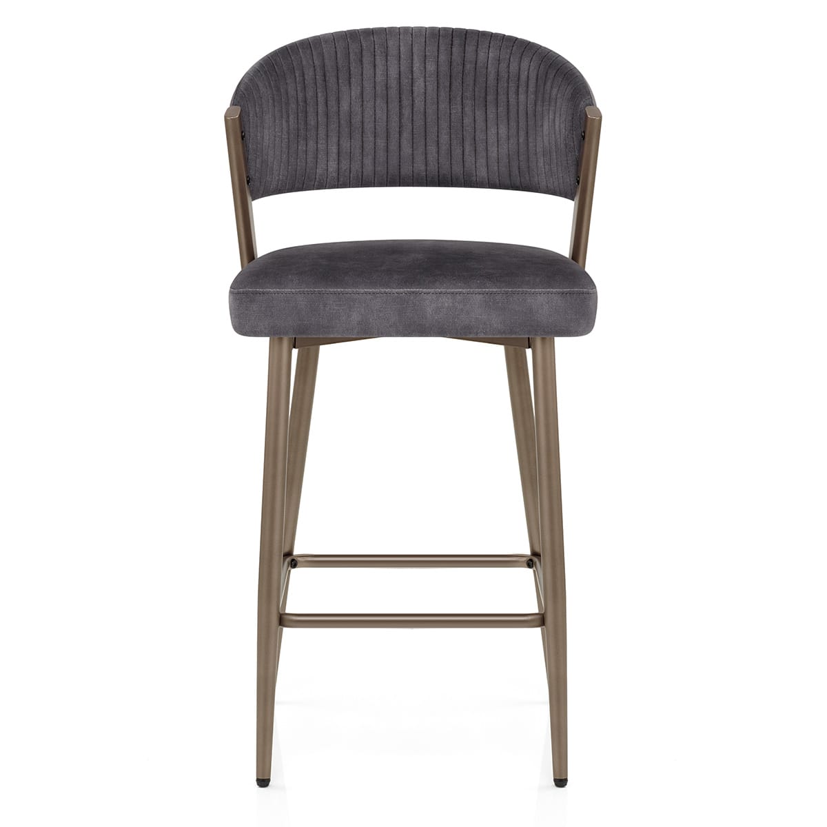 Samt Barhocker - Lusso Dunkelgrau